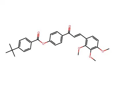 [4-[3-(2,3,4-Trimethoxyphenyl)prop-2-enoyl]phenyl] 4-tert-butylbenzoate structure