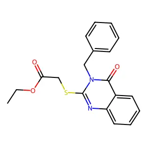 Ethyl [(3-benzyl-4-oxo-3,4-dihydro-2-quinazolinyl)sulfanyl]acetate structure