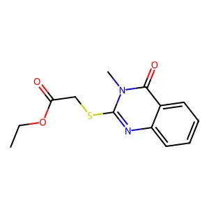 Ethyl 2-[(3-methyl-4-oxo-3,4-dihydroquinazolin-2-yl)sulfanyl]acetate structure