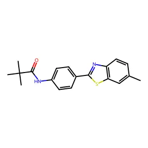 N-(4-(6-methylbenzo[d]thiazol-2-yl)phenyl)pivalamide structure