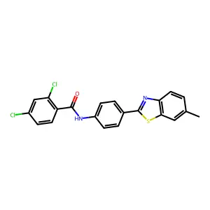 2,4-dichloro-N-[4-(6-methyl-1,3-benzothiazol-2-yl)phenyl]benzamide structure
