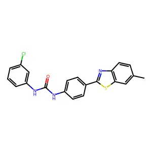 1-(3-Chlorophenyl)-3-(4-(6-methylbenzo[d]thiazol-2-yl)phenyl)urea structure