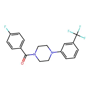 (4-Fluorophenyl)-[4-[3-(trifluoromethyl)phenyl]piperazin-1-yl]methanone structure