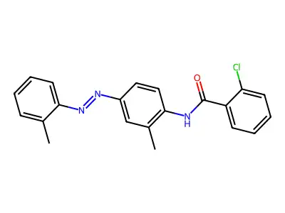 Benzamide, 2-chloro-N-[2-methyl-4-[2-(2-methylphenyl)diazenyl]phenyl]- structure
