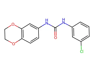 1-(3-Chlorophenyl)-3-(2,3-dihydro-1,4-benzodioxin-6-yl)urea structure