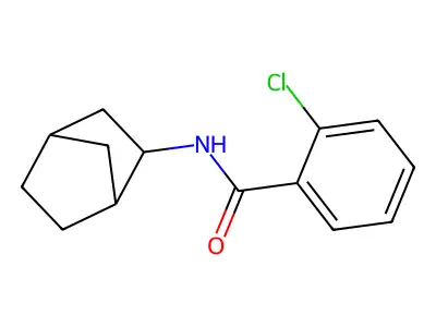 N-(3-bicyclo[2.2.1]heptanyl)-2-chlorobenzamide structure