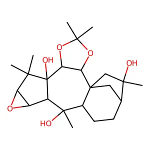 Deacetyllyoniol A acetonide structure