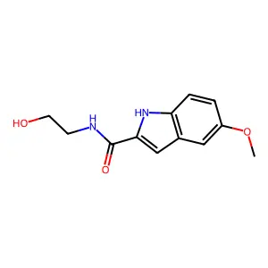 Indole-2-carboxamide, N-(2-hydroxyethyl)-5-methoxy- structure
