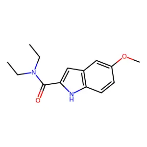 Indole-2-carboxamide, N,N-diethyl-5-methoxy- structure