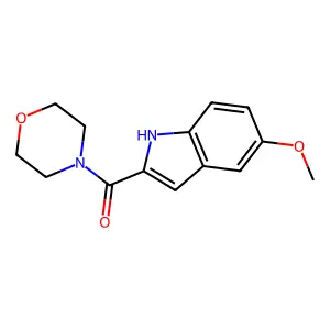 (5-Methoxy-1H-indol-2-yl)(morpholin-4-yl)methanone structure