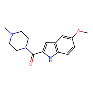 Piperazine, 1-((5-methoxyindol-2-yl)carbonyl)-4-methyl- structure