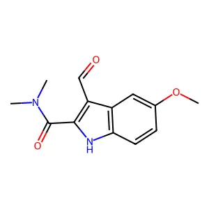 Indole-2-carboxamide, N,N-dimethyl-3-formyl-5-methoxy- structure