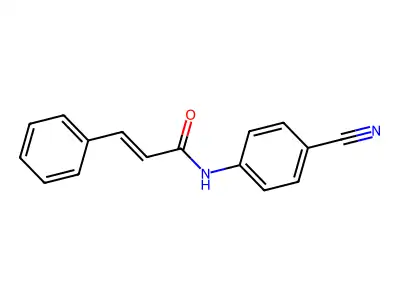 (2E)-N-(4-cyanophenyl)-3-phenylprop-2-enamide structure