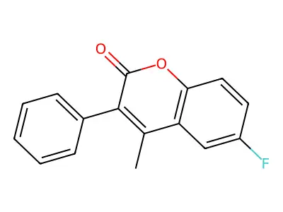 6-Fluoro-4-methyl-3-phenylcoumarin structure