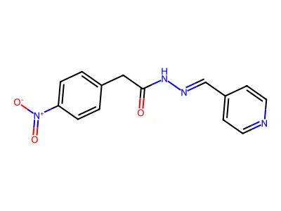 (E)-2-(4-nitrophenyl)-N'-(pyridin-4-ylmethylene)acetohydrazide structure