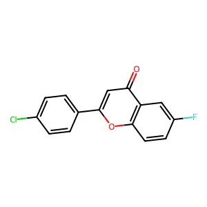 2-(4-Chlorophenyl)-6-fluoro-4H-1-benzopyran-4-one structure