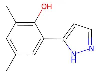 3-(3,5-Dimethyl-2-hydroxyphenyl)pyrazole structure