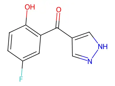 (5-Fluoro-2-hydroxyphenyl)(1H-pyrazol-4-yl)methanone structure