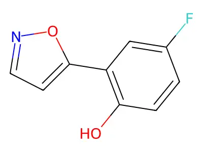 4-Fluoro-2-(5-isoxazolyl)phenol structure