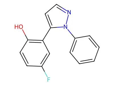 4-Fluoro-2-(1-phenyl-1H-pyrazol-5-YL)phenol structure