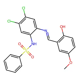 N-[4,5-dichloro-2-[[(E)-(3-methoxy-6-oxocyclohexa-2,4-dien-1 structure