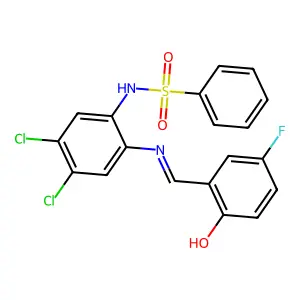 N-[4,5-dichloro-2-[[(E)-(3-fluoro-6-oxocyclohexa-2,4-dien-1- structure