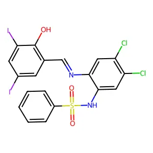 N-[4,5-dichloro-2-[[(E)-(3,5-diiodo-6-oxocyclohexa-2,4-dien- structure