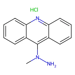 Acridine, 9-(1-methylhydrazino)-, monohydrochloride structure