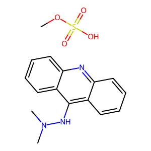 Acridine, 9-(2,2-dimethylhydrazino)-, mono(methyl sulfate) structure