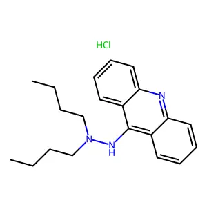 Acridine, 9-(2,2-dibutylhydrazino)-, monohydrochloride structure