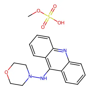 Acridine, 9-(morpholinoamino)-, mono(methyl sulfate) structure