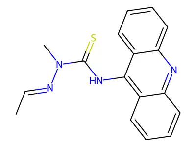 3-Acridin-9-yl-1-(ethylideneamino)-1-methylthiourea structure