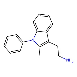 2-(2-methyl-1-phenyl-1H-indol-3-yl)ethanamine structure