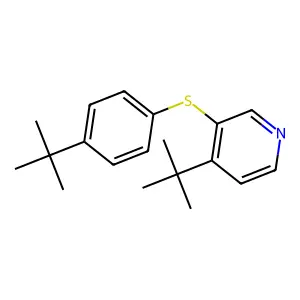 4-Tert-butyl-3-(4-tert-butylphenyl)sulfanylpyridine structure