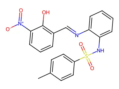 4-methyl-N-[2-[[(E)-(5-nitro-6-oxocyclohexa-2,4-dien-1-ylide structure