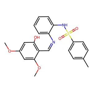 N-[2-[[(E)-(2,4-dimethoxy-6-oxocyclohexa-2,4-dien-1-ylidene)methyl]amino]phenyl]-4-methylbenzenesulfonamide structure