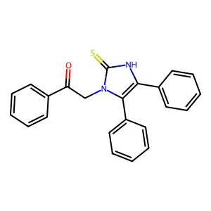 2-(4,5-diphenyl-2-sulfanylidene-1H-imidazol-3-yl)-1-phenylethanone structure