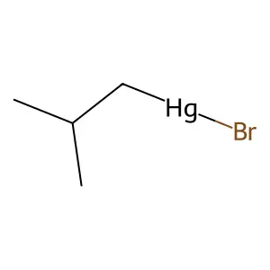Bromo(2-methylpropyl)mercury structure