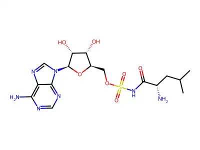 5'-O-(L-Leucylsulfamoyl)adenosine structure