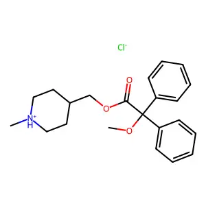 (1-Methylpiperidin-4-yl)methyl methoxy(diphenyl)acetate--hydrogen chloride (1/1) structure
