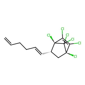 1,2,3,4,7,7-Hexachloro-5-hexa-1,5-dienylbicyclo[2.2.1]hept-2-ene structure
