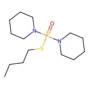 S-Butyl dipiperidinophosphinothioate structure