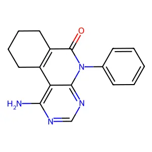 1-amino-5-phenyl-7,8,9,10-tetrahydropyrimido[4,5-c]isoquinolin-6(5H)-one structure