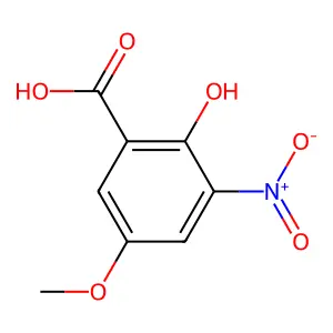 2-Hydroxy-5-methoxy-3-nitrobenzoic acid structure