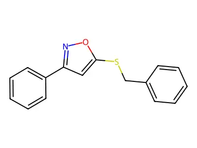 Isoxazole, 5-(benzylthio)-3-phenyl- structure