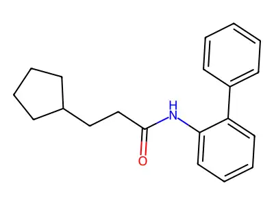 3-cyclopentyl-N-(2-phenylphenyl)propanamide structure