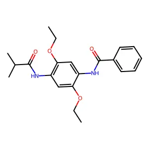 N-(2,5-diethoxy-4-isobutyramidophenyl)benzamide structure