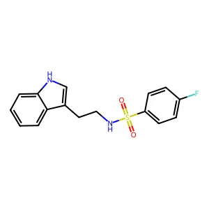 4-fluoro-N-[2-(1H-indol-3-yl)ethyl]benzenesulfonamide structure