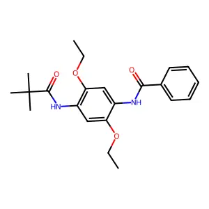 N-(2,5-diethoxy-4-pivalamidophenyl)benzamide structure