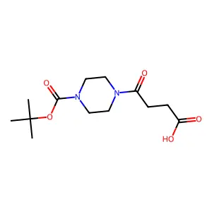 4-(4-(tert-Butoxycarbonyl)piperazin-1-yl)-4-oxobutanoic acid structure